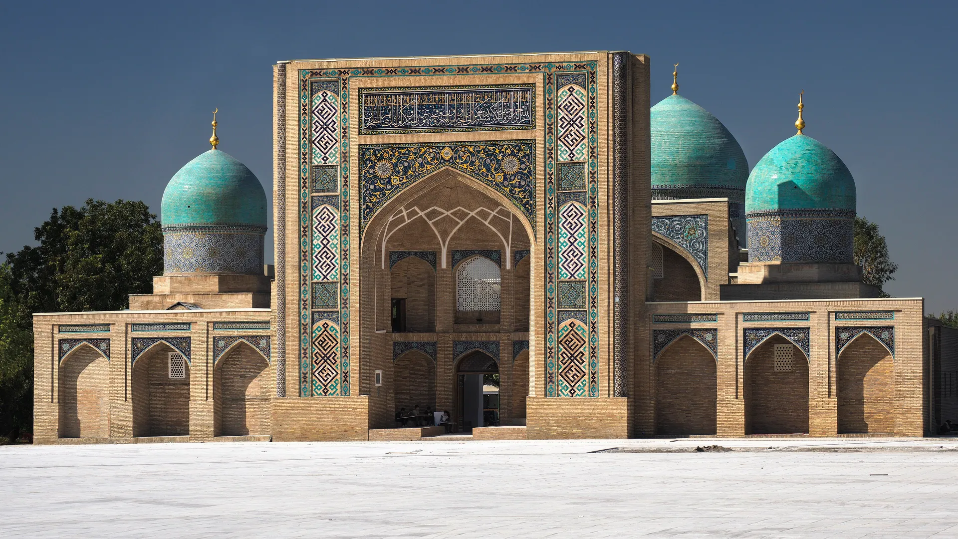 The 16th-century madrasa of the Hazrati Imam ensemble in Tashkent, long the seat of the country's Muslim spiritual administration.