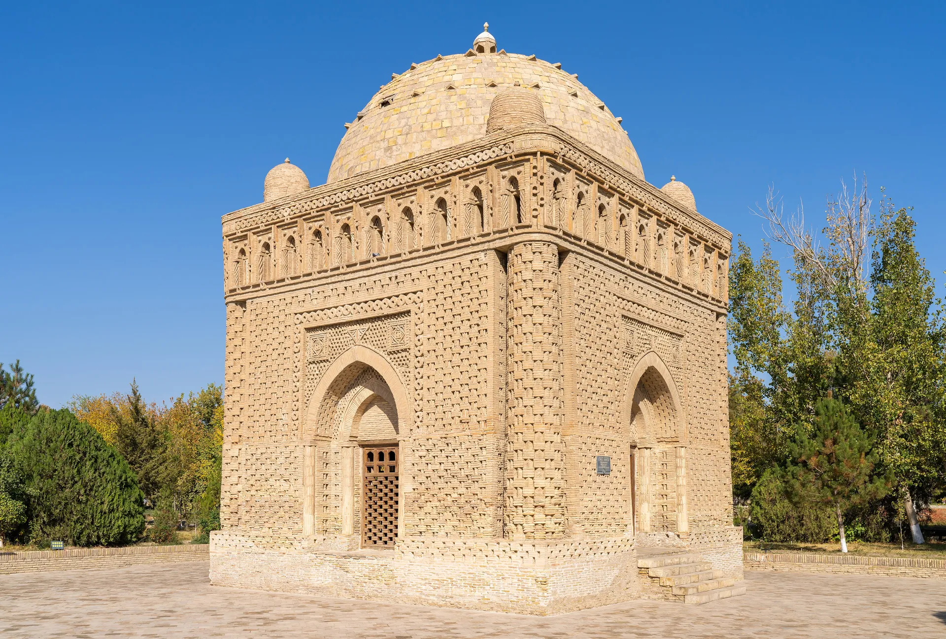 Built around 900 for the Samanid dynasty, its baked-brick walls are laid like woven basketwork.